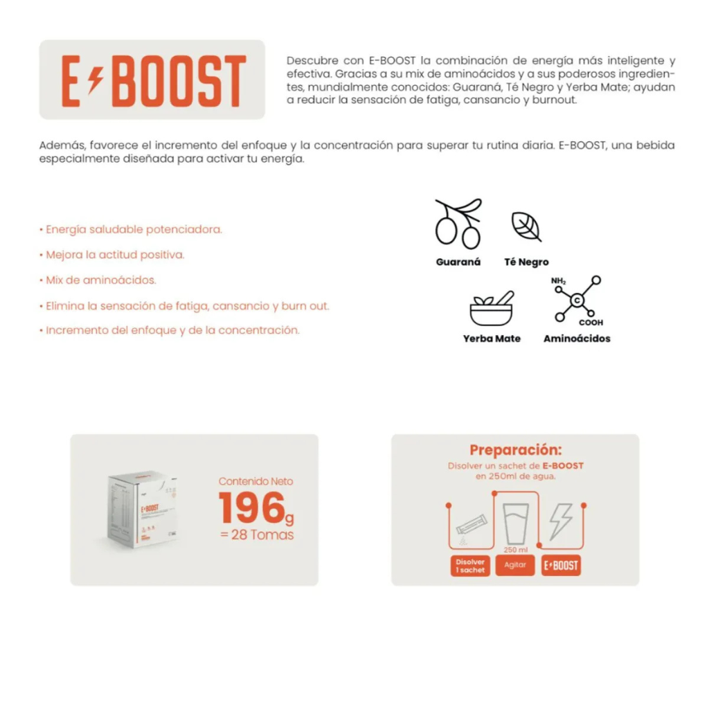E-BOOST FWP Energizante Natural Suplemento